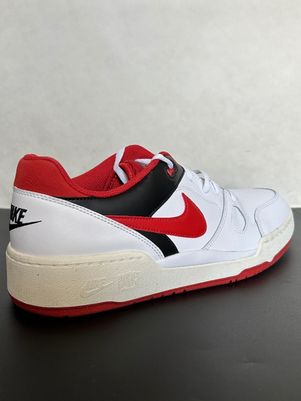 Nike Full Force Low Mens Shoes, White/Red/Black,  FB1362-102, Size 12